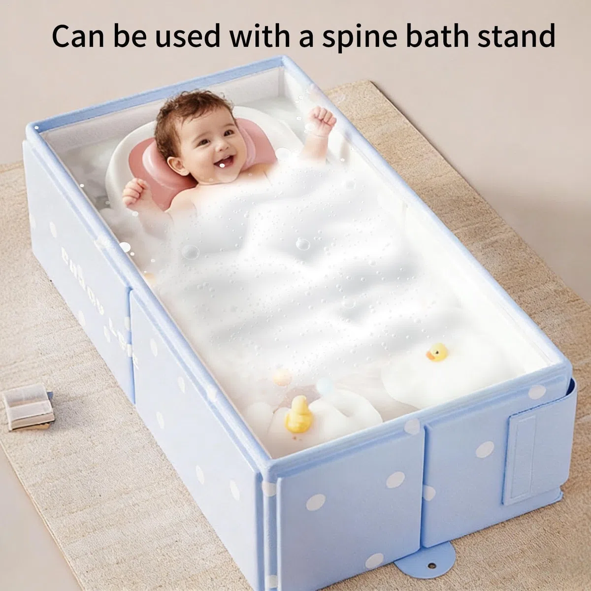 Bañera Infantil - Lavabo de Baño | Bañera Plegable para Bebé para Ducha y Camping, Plato de Ducha sin Montaje para Niños 0-8 Años, Bañeřa de Viaje Portátil Playa Hotel Exterior Estable 1-Ud