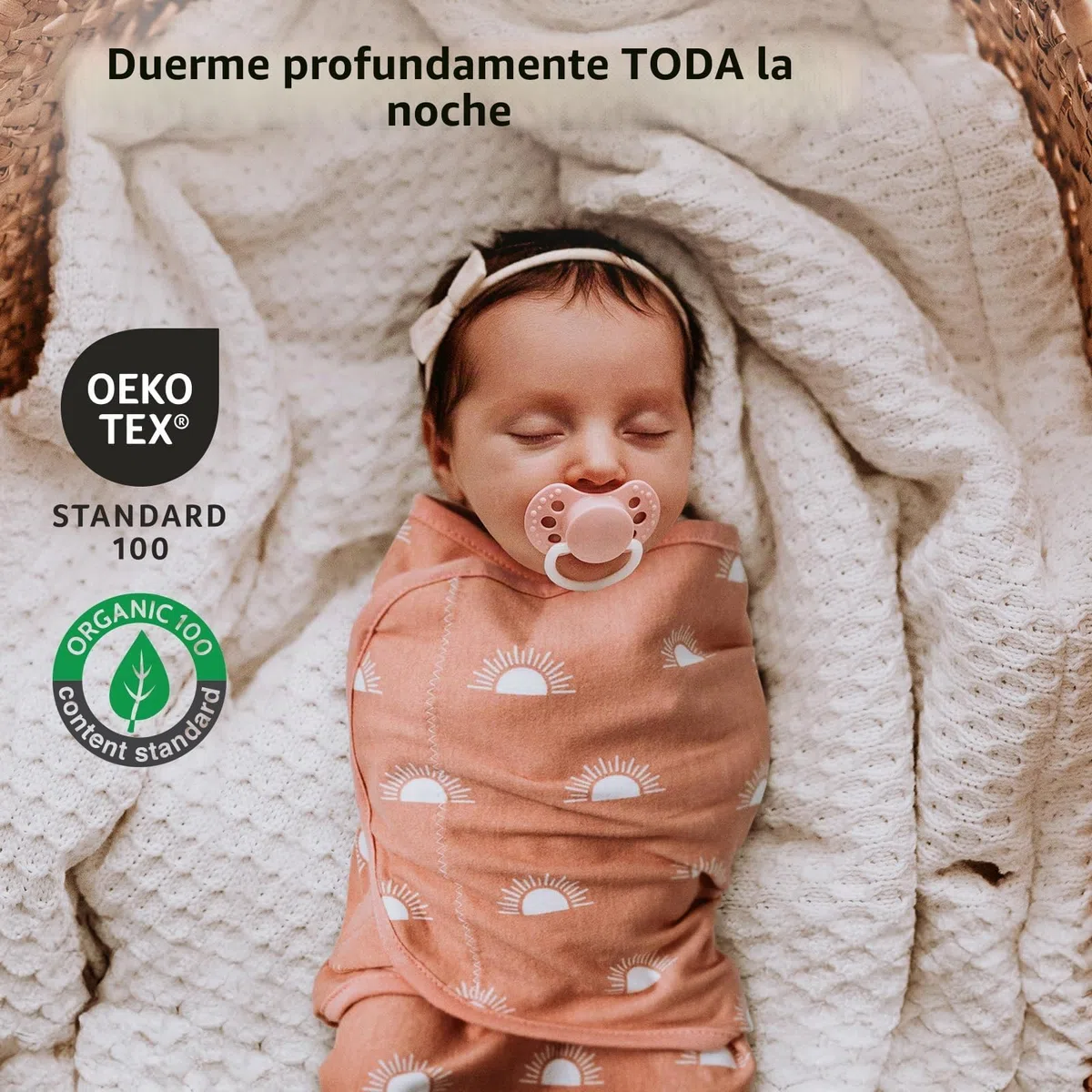 GLLQUEN BABY - Mantas para envolver al bebé para recién nacidos de 0-3 meses, Oeko-tex100, 100% tela de algodón orgánico transpirable para envolver al bebé, paquete de 3 (Café)