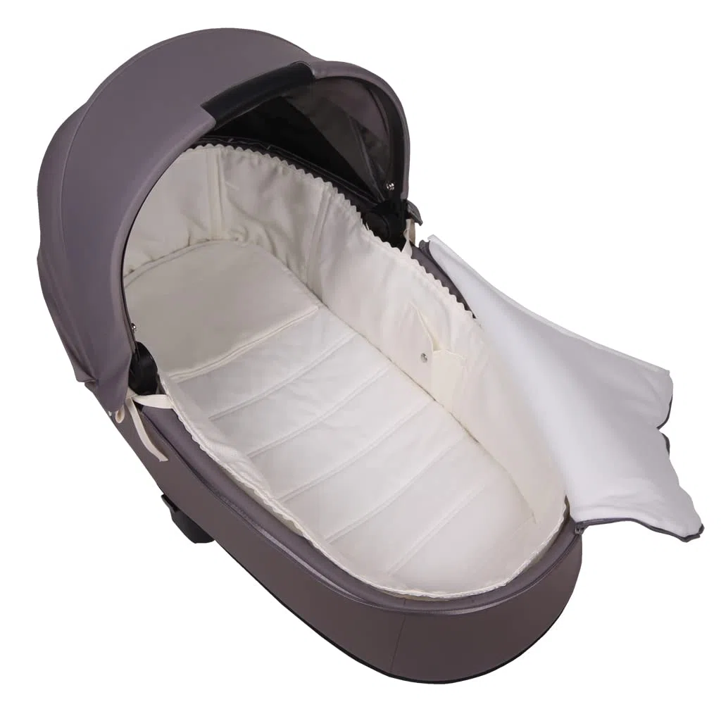 Funda Capazo Cybex Mios Carry Cot PIQUE CRUDO. (100% Algodón) -Paredes Acolchadas