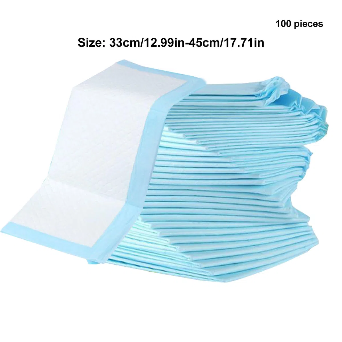 Cambiadores para bebés 100 unidades de cambiador desechables 33 x 45 cm esterillas para perros almohadillas de entrenamiento a prueba de fugas absorbentes pañales