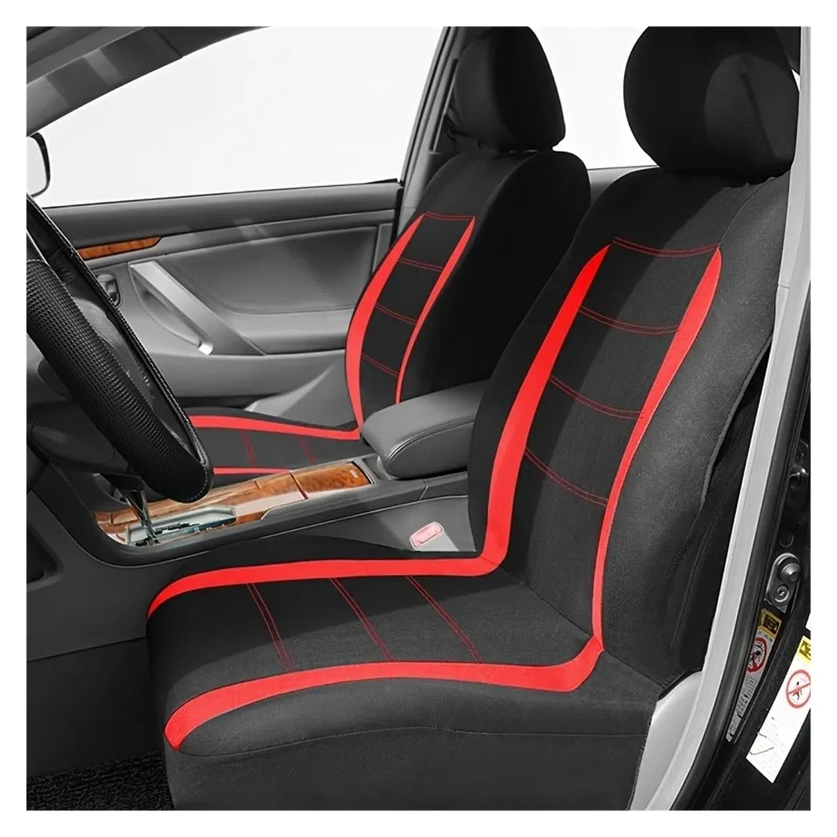 Fundas Asientos Coche Protector De Asiento De Coche Poliéster Tamaño Universal 2 Fundas para Asientos Delanteros para La Mayoría De Coches SUV Camiones Furgonetas Funda Asiento Coche(Beige)