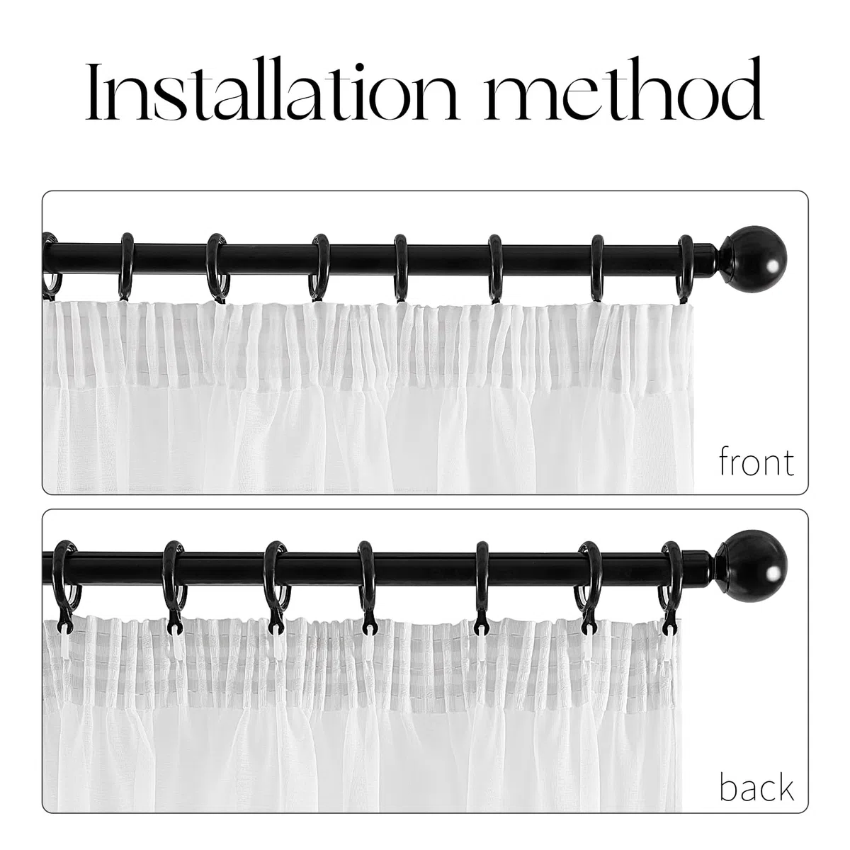 Topfinel Cortinas Cocina Moderno 2 Piezas para la Ventana Corta traslucida 140x145cm visillos Blancos para riel Cortina para la Cuarto de Bebe y decaracion la habitacion