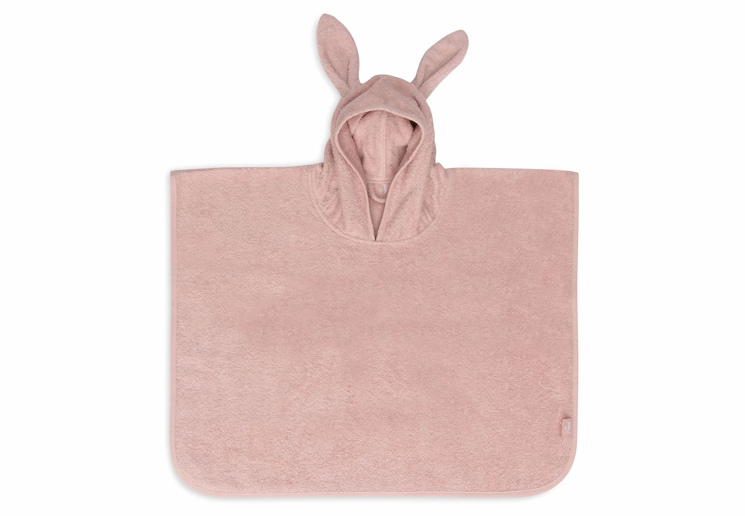 Jollein Poncho de baño para niños de 1 a 4 años – Terry, rosa salvaje – 100% algodón – rizo – Certificado OEKO-TEX – Con capucha con orejas – Poncho de baño para niñas y niños
