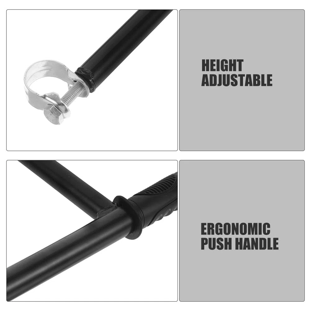 BESPORTBLE Extensor de Manillar para Carrito de Bebé, Barra de Ajuste de Altura en Acero Inoxidable para Silla de Paseo, Mango Ergonómico Adaptador con Clip de 32mm, Soporte de Empuje para Cochecito