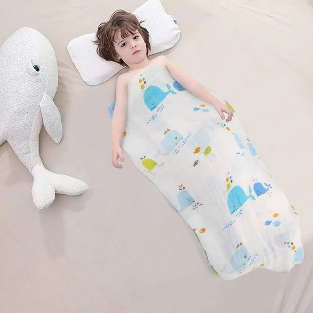 Ballery Muselina Manta Bebé, 3 Piezas Softan Muselina Bambú Bebe, Mantas Swaddle Bebé de Envoltura, 120x120cm