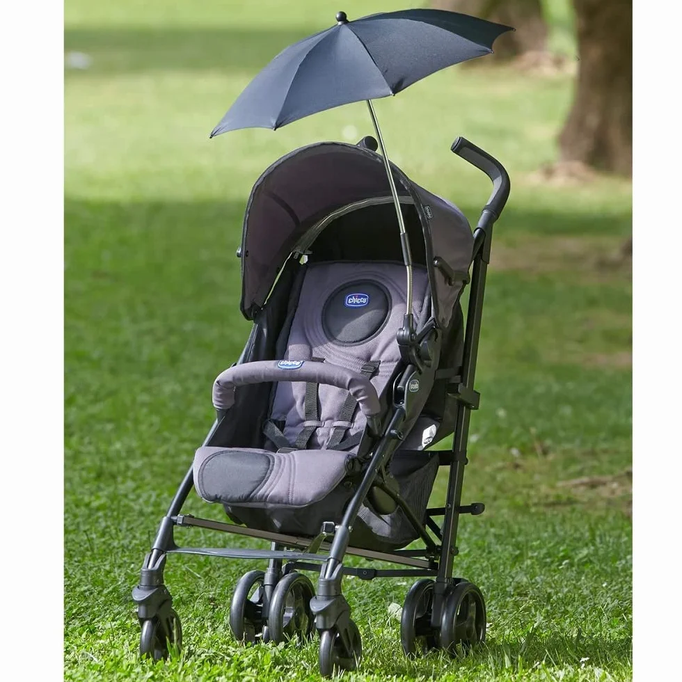 Chicco - Sombrilla para sillas de paseo, universal, color negro (Black)