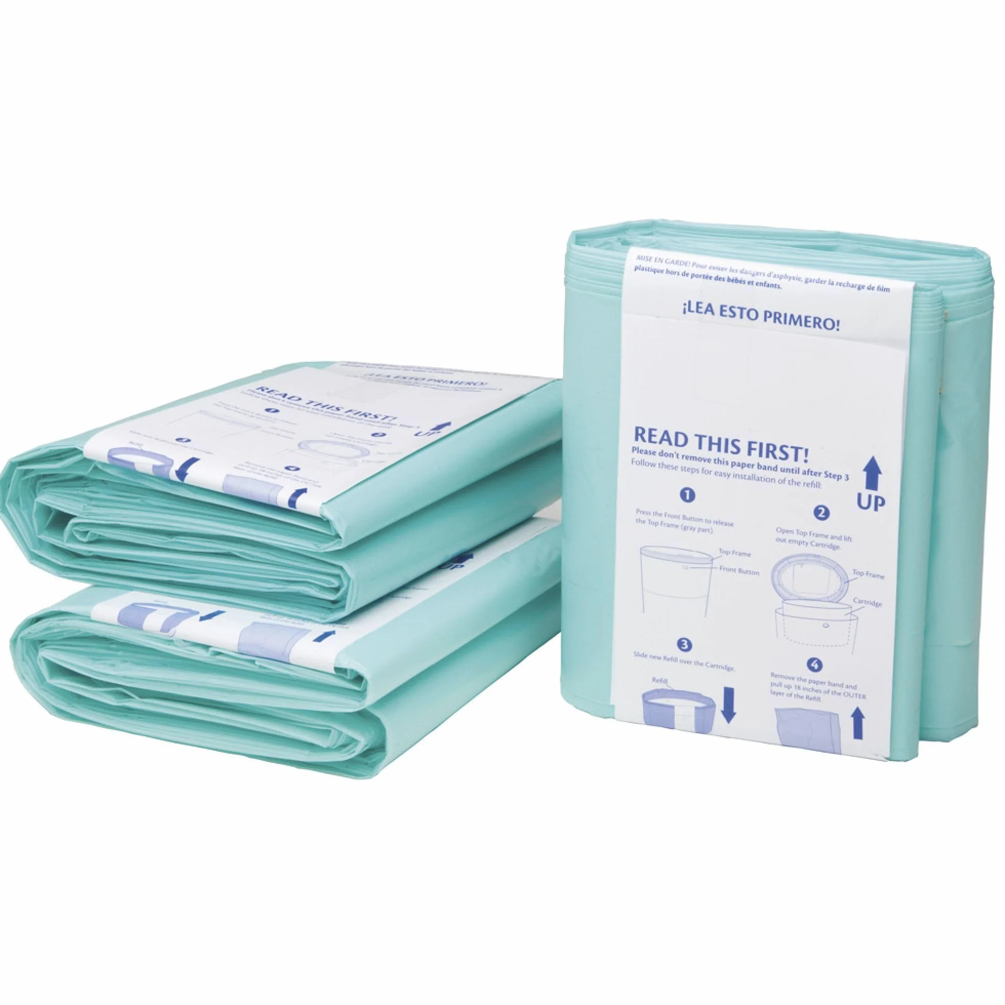 KORBELL - Recarga de pañales - STANDARD - 16 L - X3 - Biodegradable - Antiolor - Capacidad de 240 capas por recambio