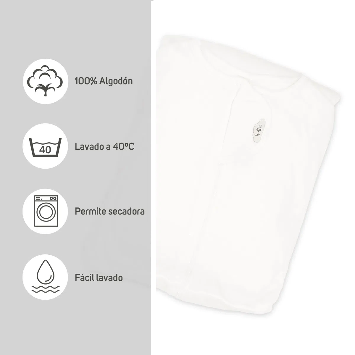 Sábana Fantasma de Seguridad para Bebés – Ajustable 60x120 cm y 70x140 cm – 100% Algodón Transpirable con Cremallera – Previene Caídas y Destapes – Compatible con Secadora – Color Blanco