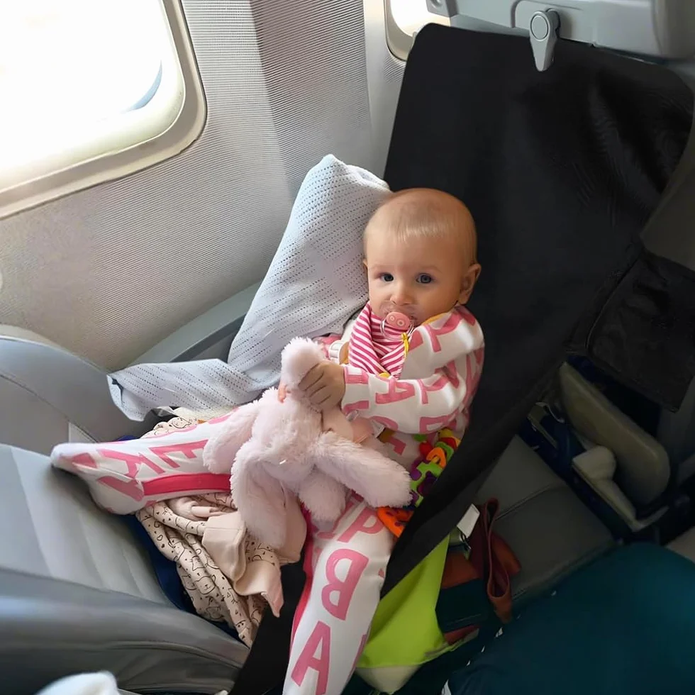 YGCHEN Hamaca de Viaje para Avión, Cuna Portátil para Avión, Cuna de Viaje Ligera para Bebés, Accesorio para Asiento de Avión, Accesorio Indispensable para Viajar en Familia