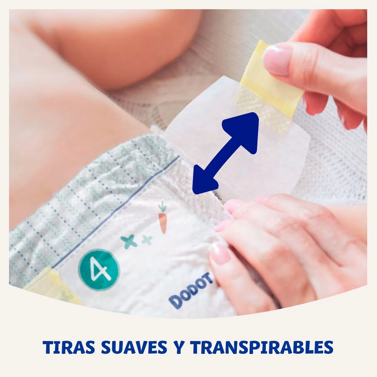 DODOT Sensitive - Pañales, 9 A 14 Kg, Blanco, Talla 4, Vanilla, 48 Unidad