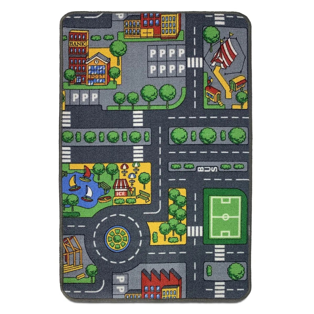 TIENDA EURASIA – Alfombra Infantil | 100% Nailon y Plástico ABS sin BPA | para Jugar con Coches | Alfombras Infantiles | Medidas 67 x 100 cm | Antideslizante y Acolchada