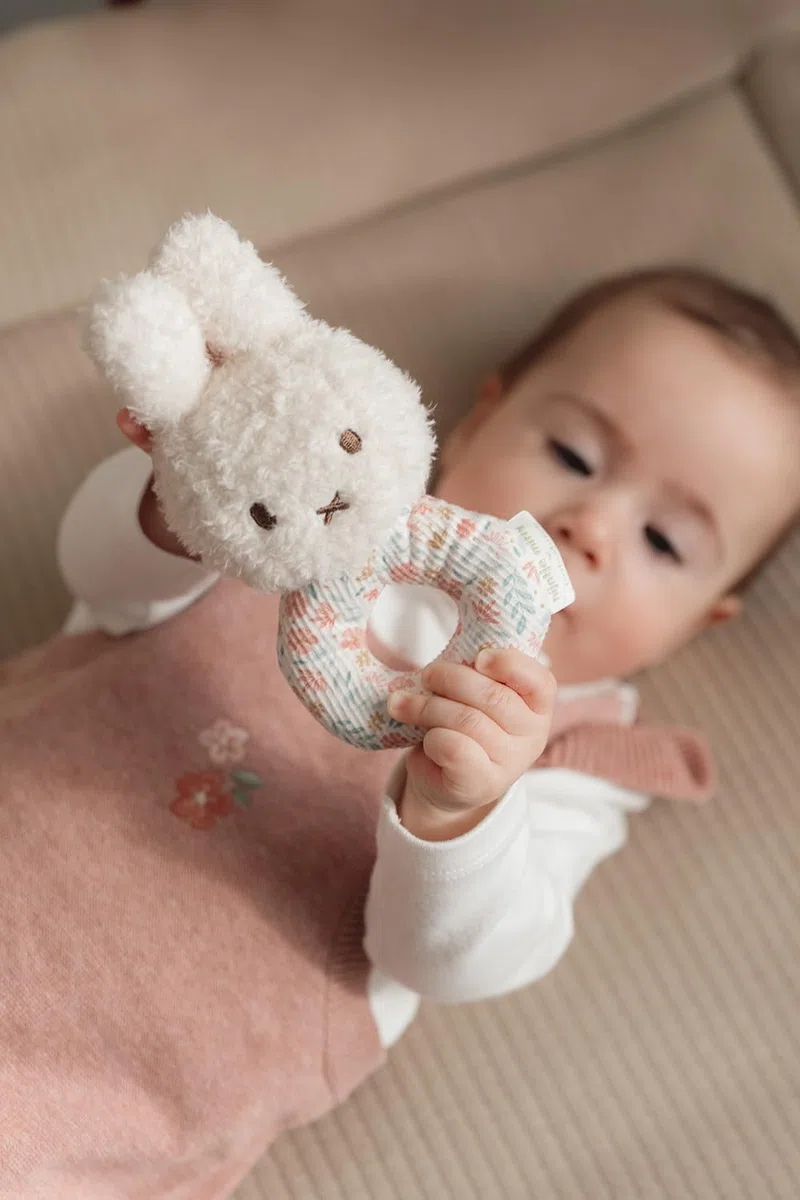 Little Dutch nijntje Miffy X - Set de regalo de 3 piezas (peluche, mantillo, mantillo, juguete) para nacimiento de bebé, niña, conejo Miffy – Lucky Blossom