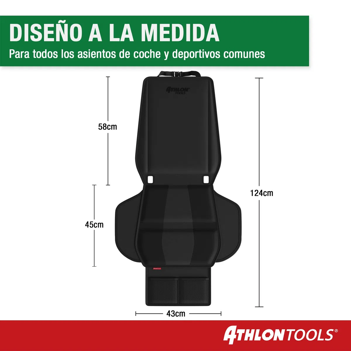 ATHLON TOOLS Base de Asiento Infantil con protección Lateral, Ajuste óptimo, Compatible con Isofix, Acolchado Grueso, para Asientos, capazos y elevadores de Asiento