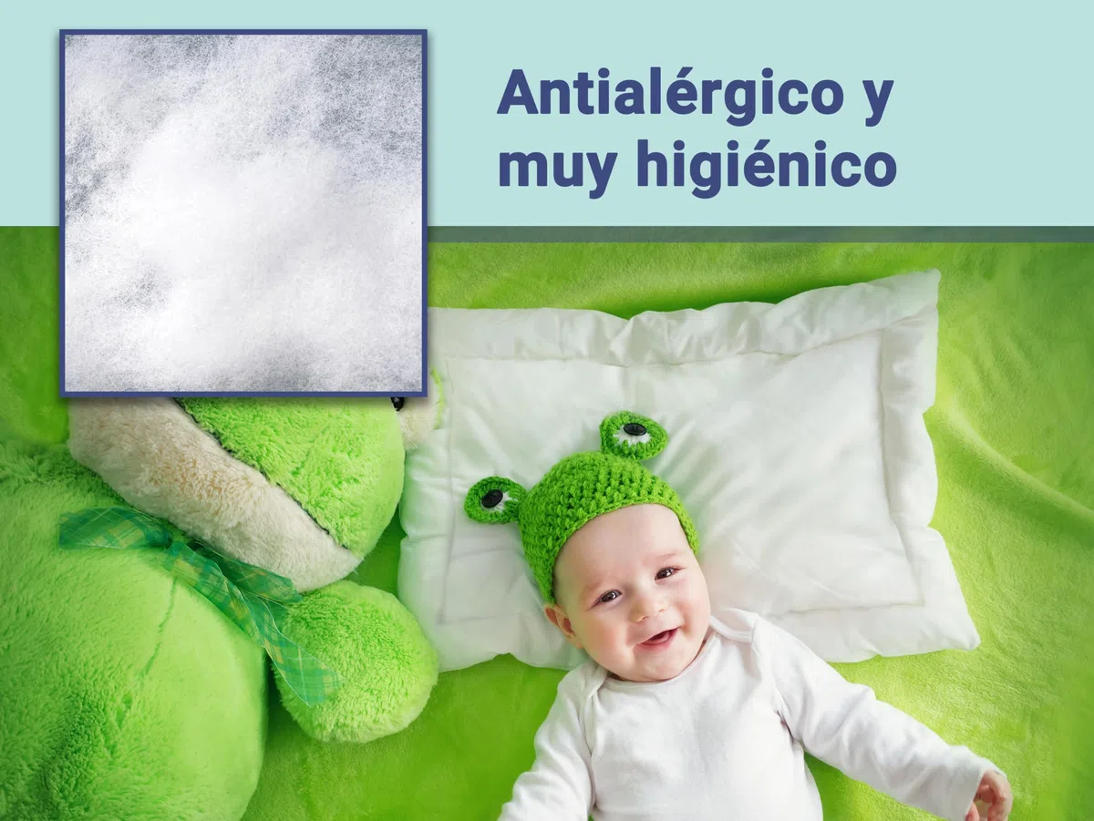ZOLLNER Almohada Infantil para Cuna, niño, 40x60 cm, Transpirable