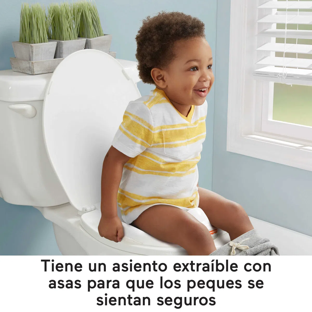 Fisher-Price Orinal 3 en 1, aprende a IR al baño con Diferentes Niveles, bebés +1 año (Mattel HPY87)