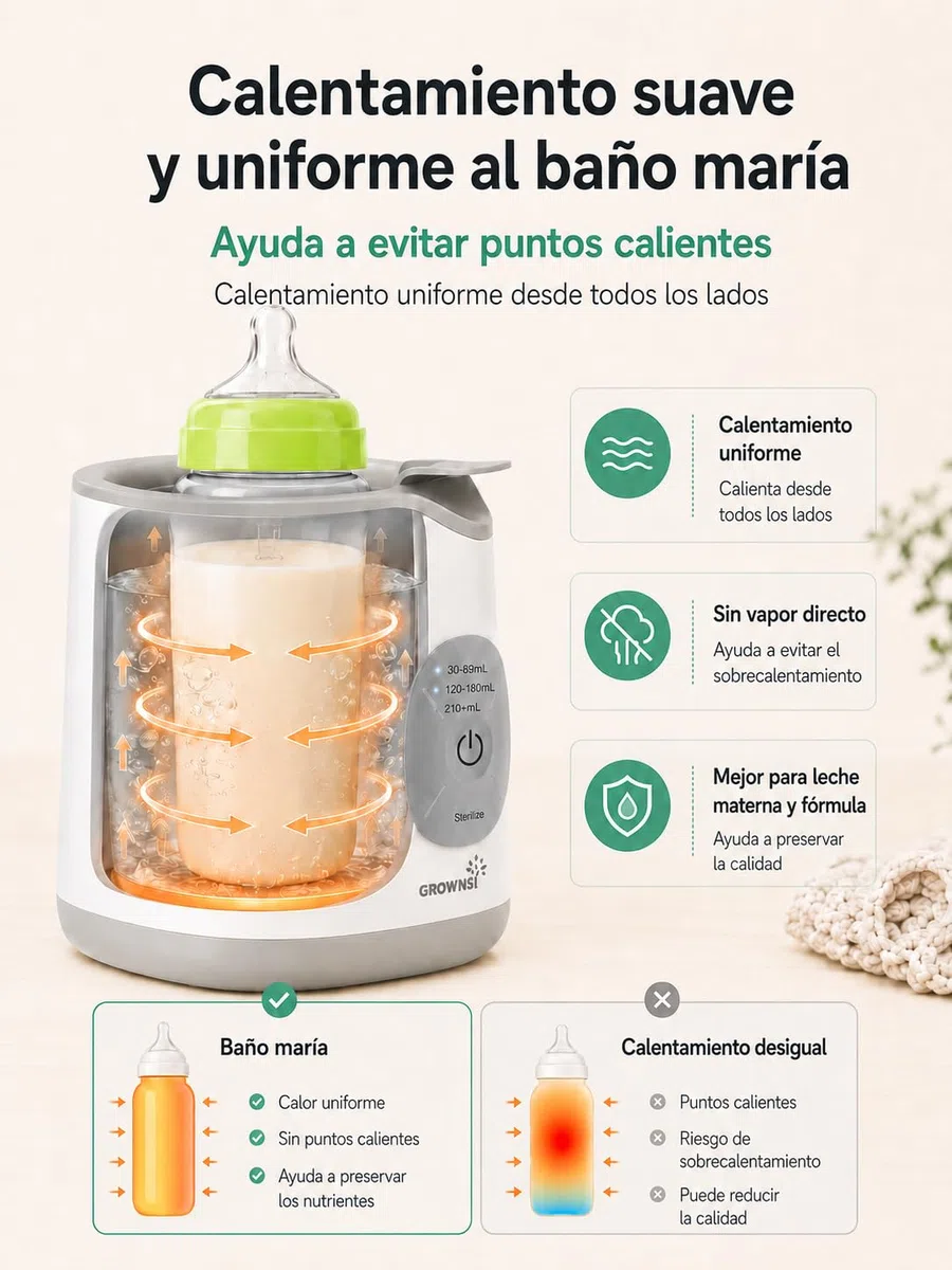 Calienta Biberones | Esterilizador Biberones | Calentador rápido de alimentos para bebés 10-en-1 y descongelador Calentador de biberones sin BPA para biberones y comida para bebés
