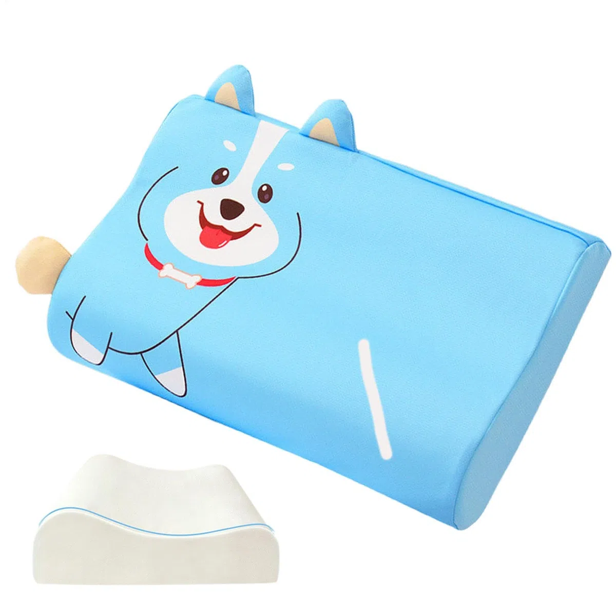 Calmly Almohada infantil - Almohada infantil para niños pequeños, cómoda almohada transpirable para cama infantil, cojín ergonómico para dormir, ideal para dormir de niños pequeños