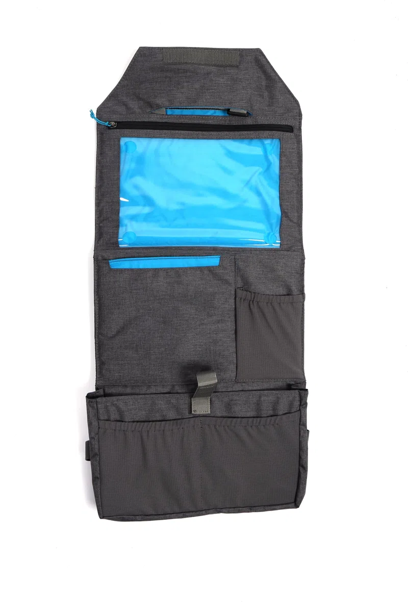 LittleLife Organizador de Asiento de automóvil para niños en el Asiento Trasero se Adapta a Todos los iPads con Ventana de Pantalla táctil, múltiples Bolsillos para Botellas, Almacenamiento Juguetes