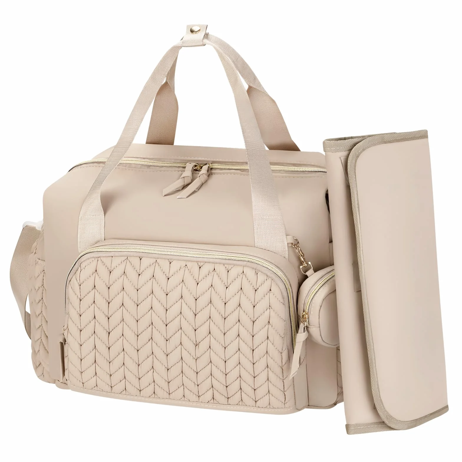 Cozary Bolso Carro Bebé con Porta Chupete y Cambiador – Pañalera de Gran Capacidad con 16 Compartimentos, Bolsillos Térmicos, Bolsa Bebé Multifuncional con Correa para Viajes y Uso Diario