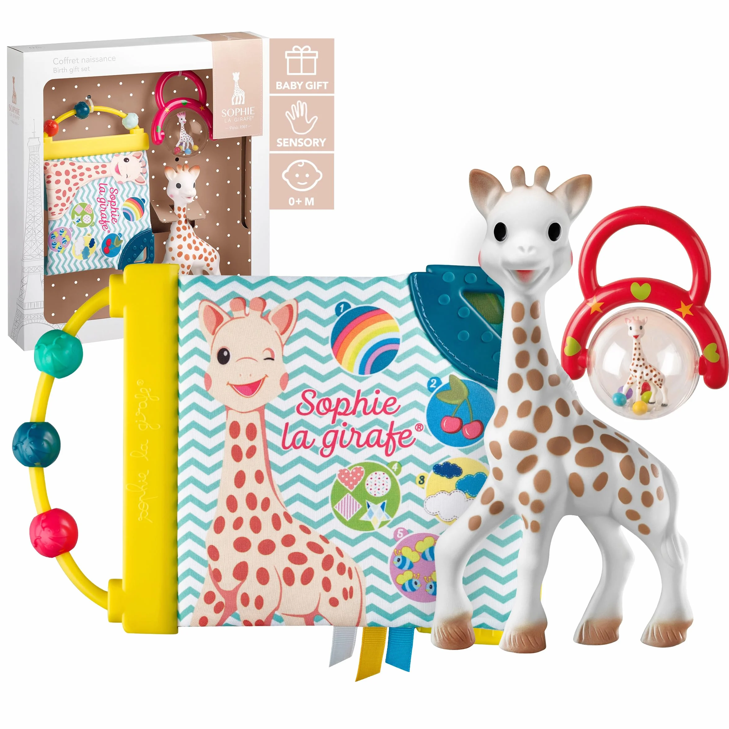 Sophie la Girafe - Set Nacimiento Juguete + Libro + Sonajero