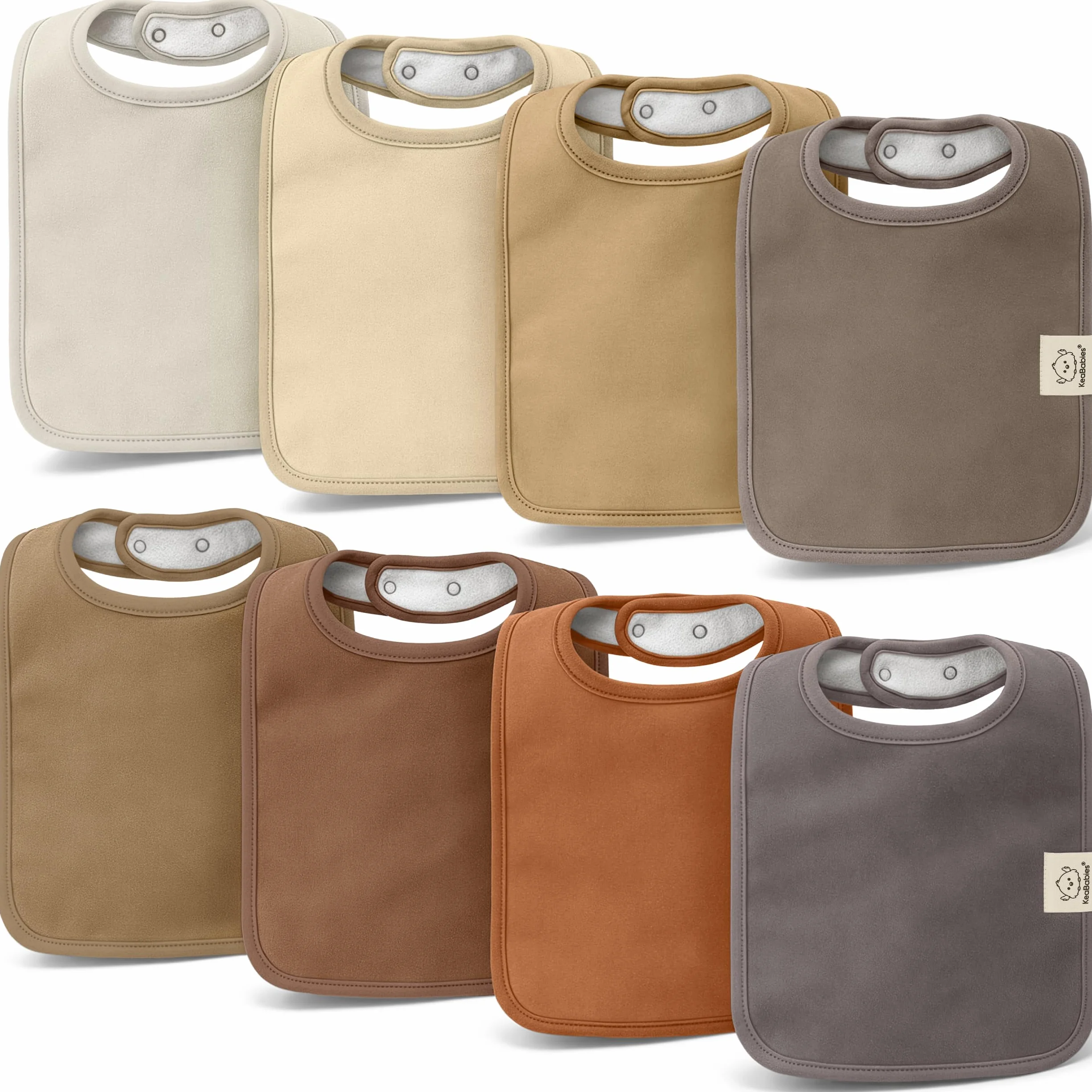 Paquete de 8 Baberos Orgánicos Para Bebé Niño, Niña - Baberos Baba para Bebé Niño, Baberos Bebé para Niñas, Niños, Niño Pequeño, Baberos Infantiles, Baberos de Algodón