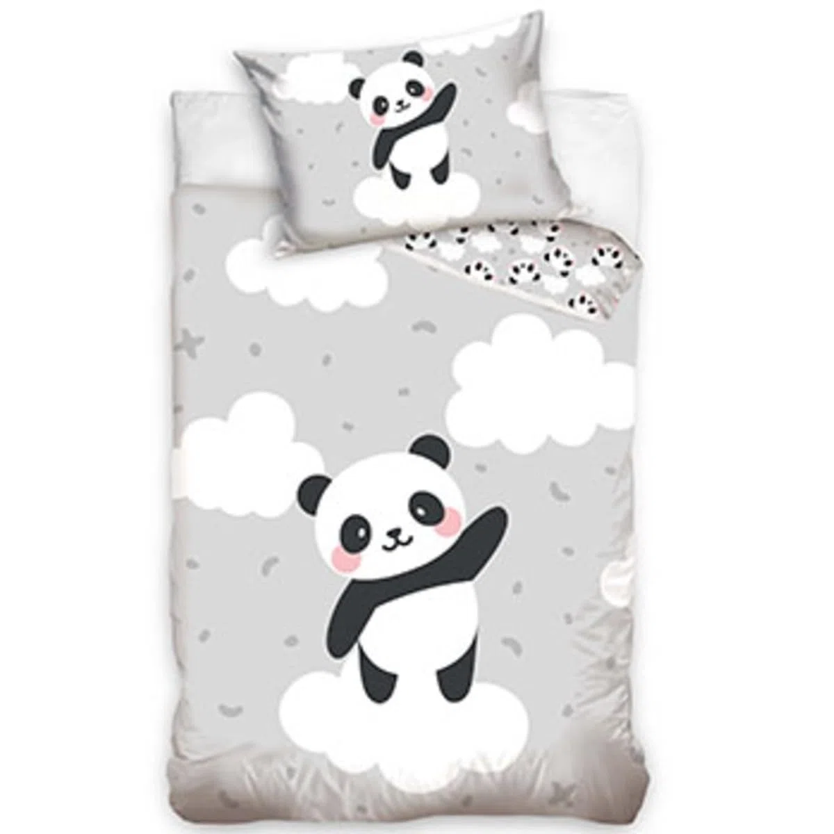 DHESTIA HOME Funda Nórdica de Cuna Diseño Oso Panda 100% Algodón Baby226009 Color Único Talla Talla Única