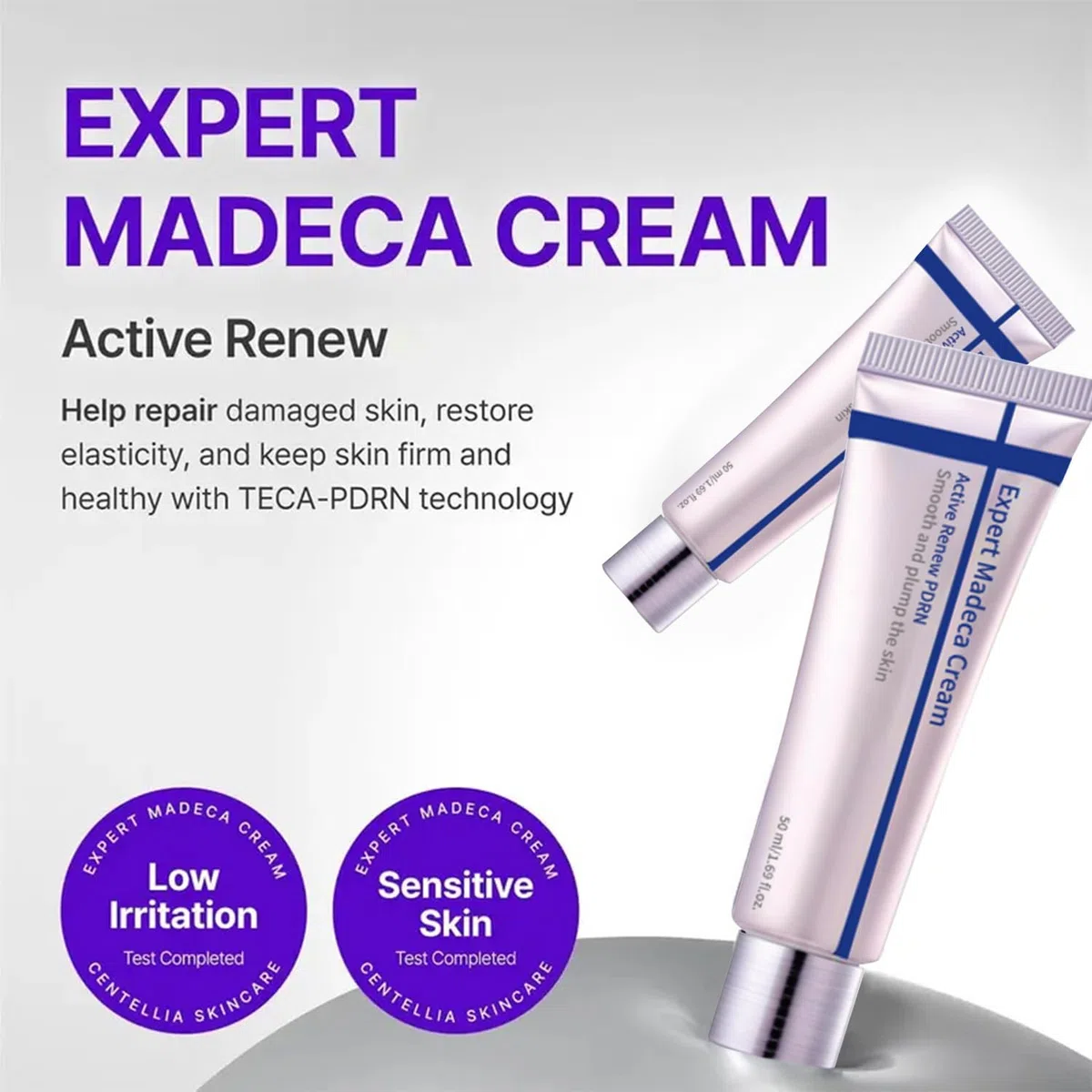 Crema Renovadora Multiefecto, Crema Reafirmante PDRN, Cuidado Coreano de la Piel, 50 ml - Mejora la elasticidad de la piel, hidrata profundamente, calma, reafirma y rellena la piel.
