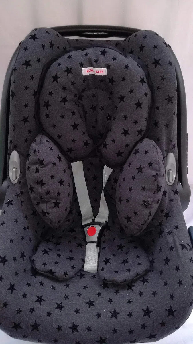 moon-bebe Reductor Antialérgico Universal MaxiCosi, Silla de Coche y de Paseo negro(black star)