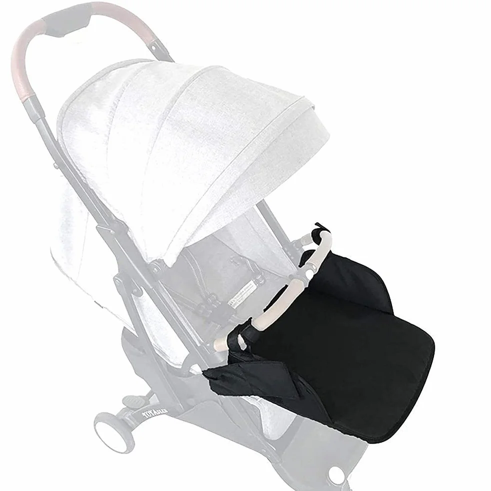Reposapiés para Cochecito, Extensión Universal con Gancho y Bucle, para Todas las Estaciones (BLACK)