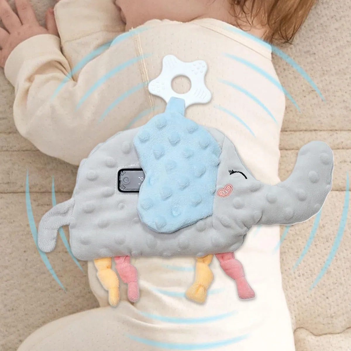 Sosegador Para El Sueño Del Bebé - Peluche Vibrador con Dibujos Animados para Dormir,Reclinable Para Cochecito Cuna Dormitorio Hogar Y Viajes