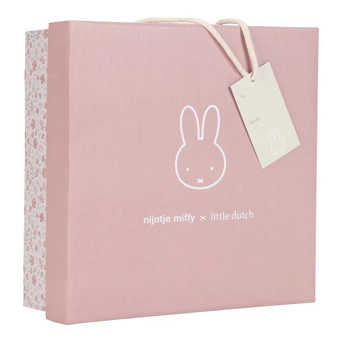 Little Dutch nijntje Miffy X - Set de regalo de 3 piezas (peluche, mantillo, mantillo, juguete) para nacimiento de bebé, niña, conejo Miffy – Lucky Blossom