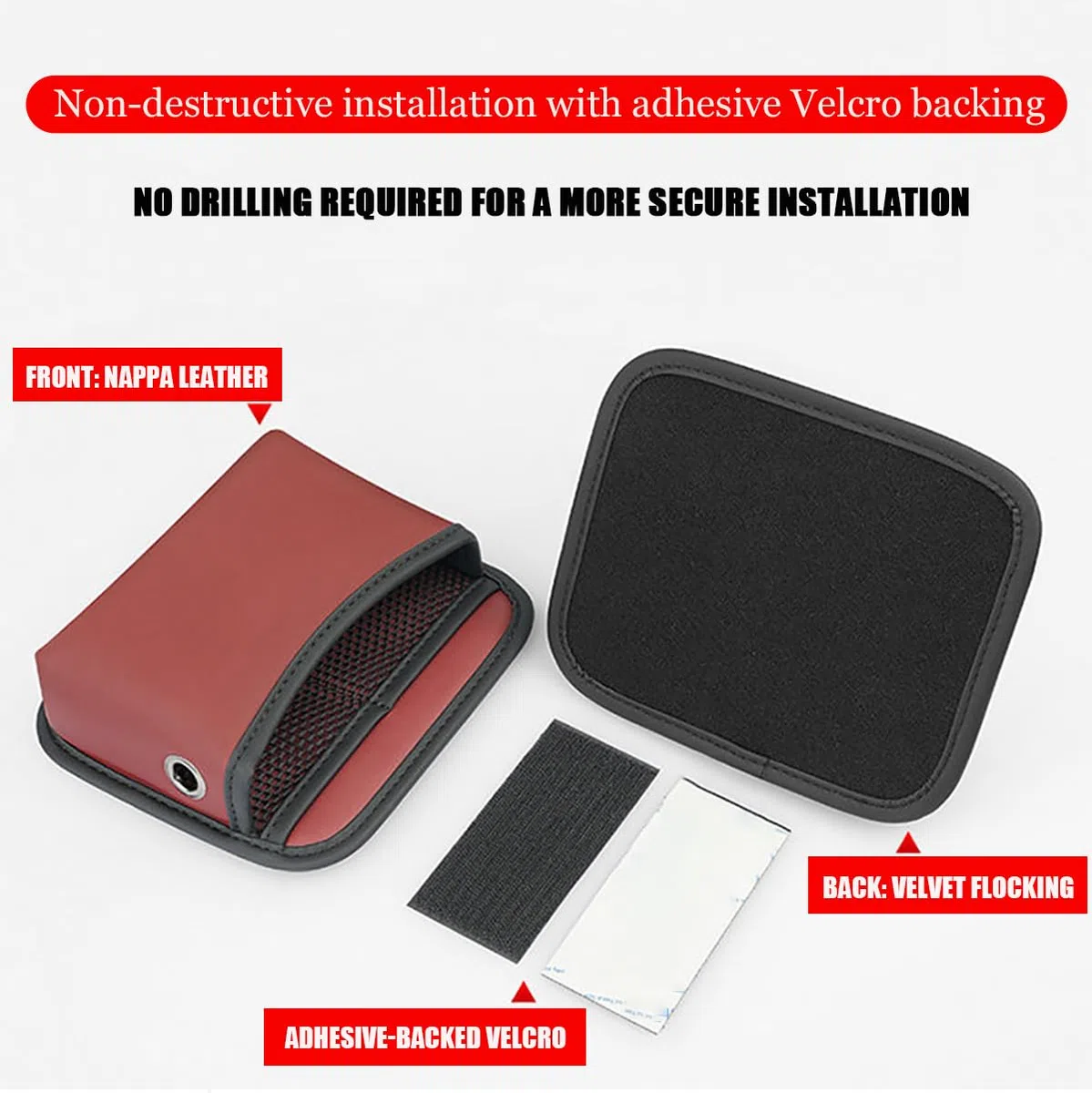 Organizador Coche Asiento para Mini John Cooper Works F54 F55 F56 F57 F60 4 Doors, Bolsa Lateral Asiento de Cuero PU, Bolsa de Almacenamiento Universal Coche, para Teléfono, Llaves y Accesorios