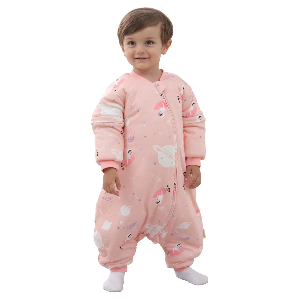 Mosebears Saco de dormir para bebé - 2.5 TOG Saco de Dormir de Algodón Unisex para Bebés,con mangas extraíbles, 18 – 36 meses (Altura 85 – 95 cm)