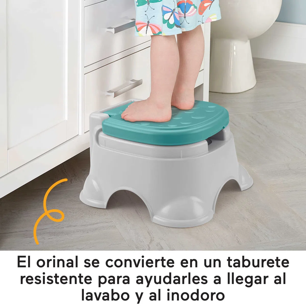 Fisher-Price Orinal 3 en 1, aprende a IR al baño con Diferentes Niveles, bebés +1 año (Mattel HPY87)