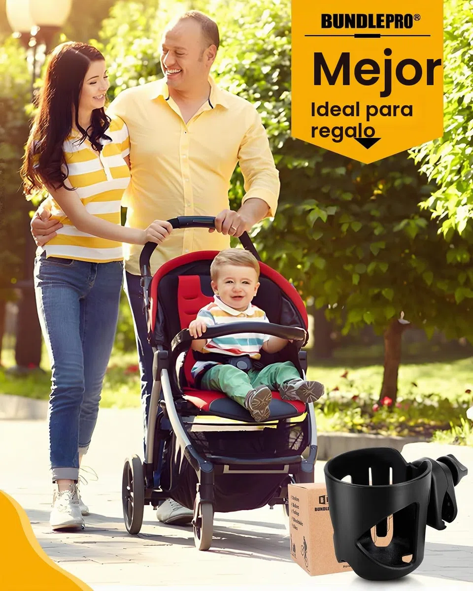 Sujetavasos para Padres para Silla de Paseo, Soporte para Bebidas para Cochecito de Bebé, Accesorio Universal para Bicicletas, Botellas