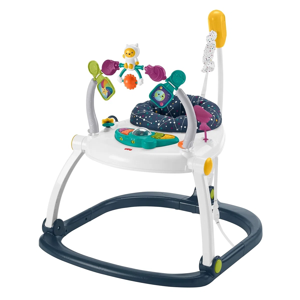 Fisher-Price Saltador Plegable Portátil Gatitos Galácticos, Para Bebés 0+ Meses (Mattel Gpt46), Embalaje estándar, color rojo
