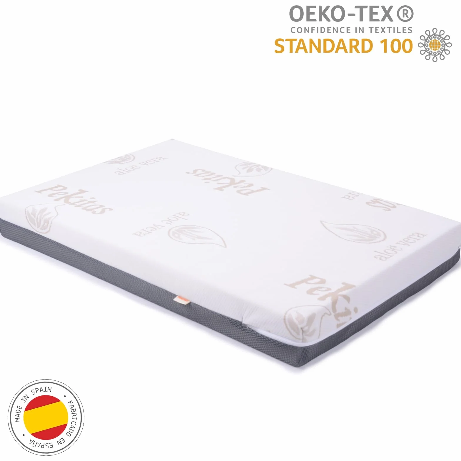 PEKITAS Colchón Minicuna 50x83 cm Grosor 10 cm Transpirable Hybrido Reversible Doble Cara Funda Desmontable Lavable Firme Anti-ahogo Cuna Colecho Bebé