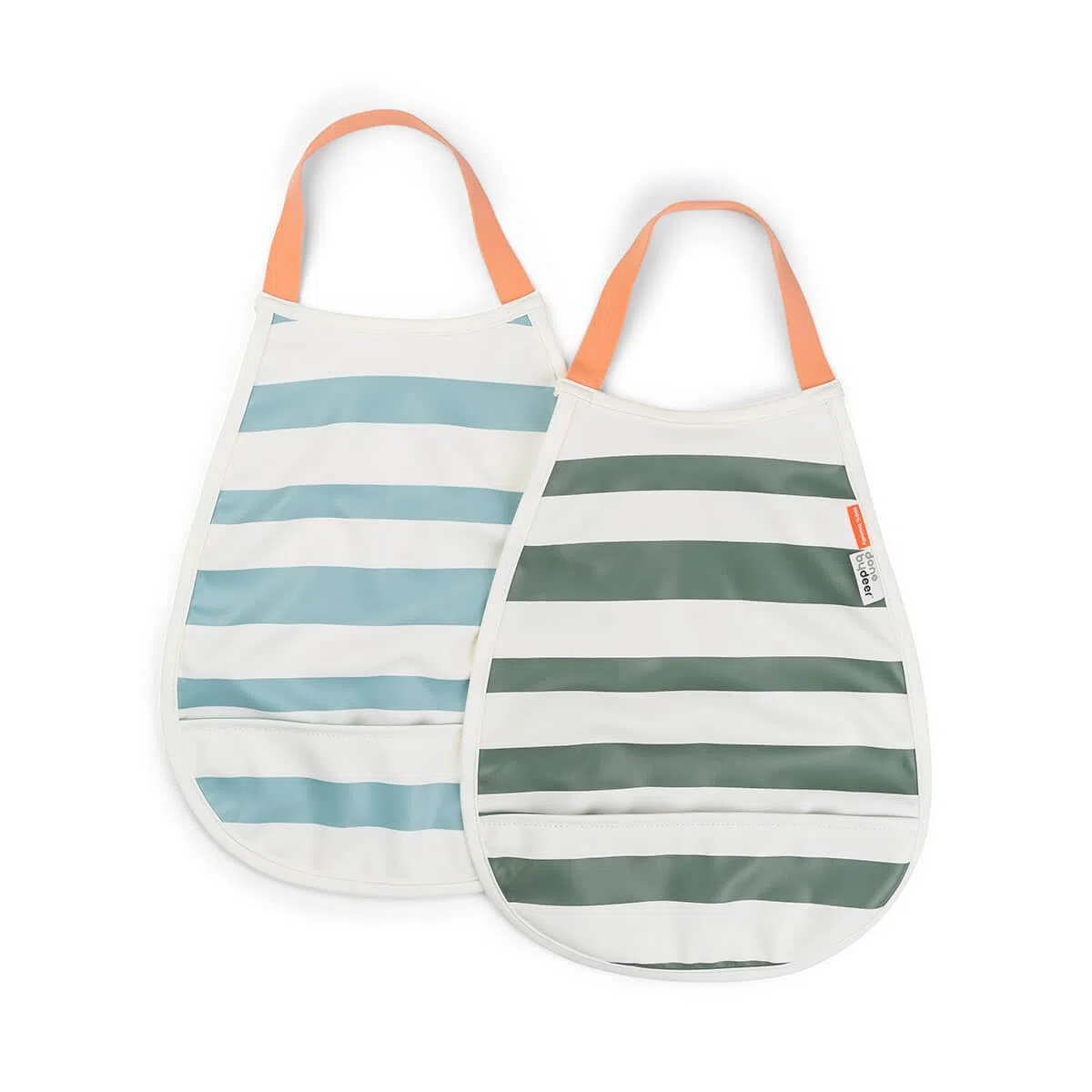 Done by Deer Pull-over babero 2-pack Stripes Parent