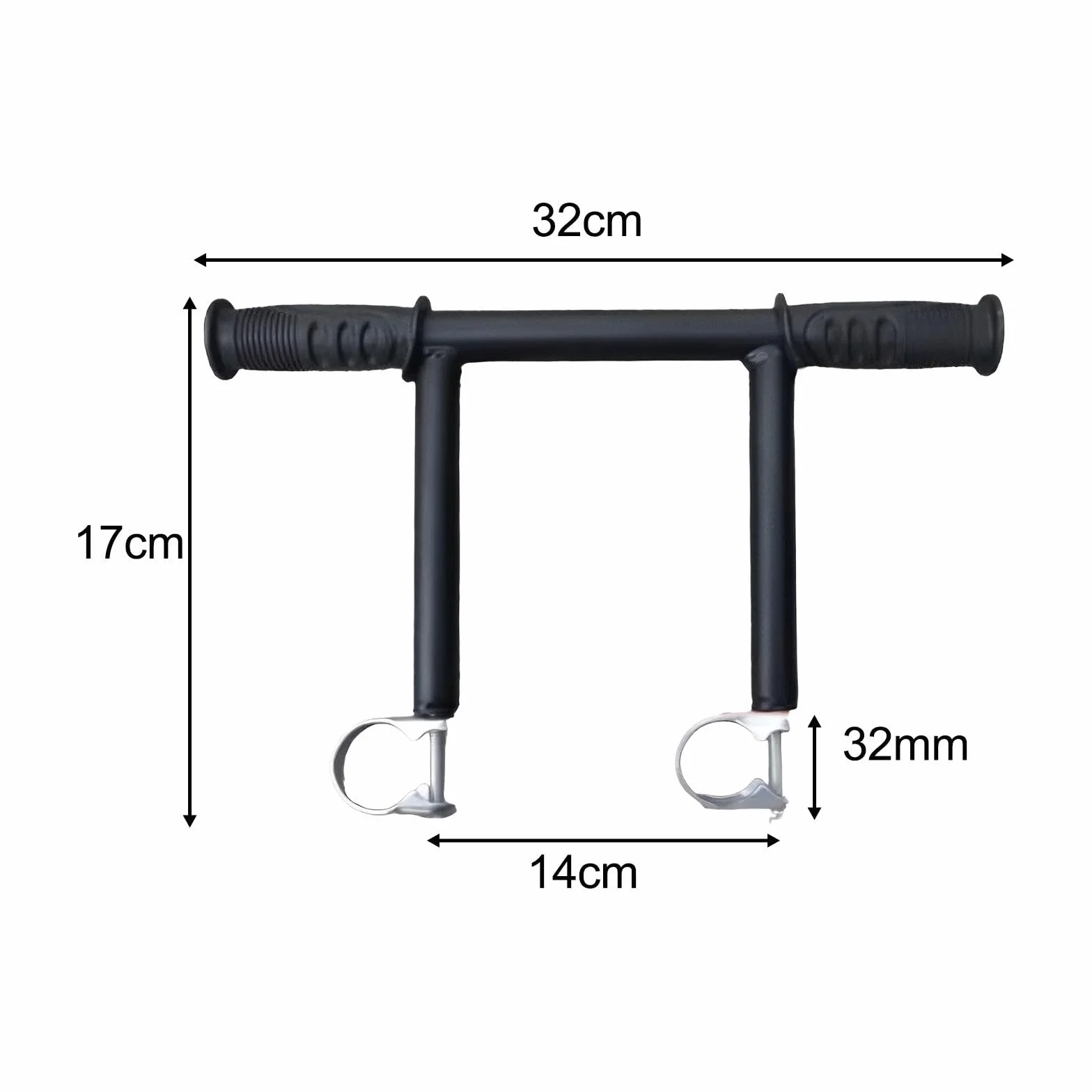 Milageto Extensor de mango de cochecito de metal, extensión de manillar para carrito, cochecito Accs, 32MM