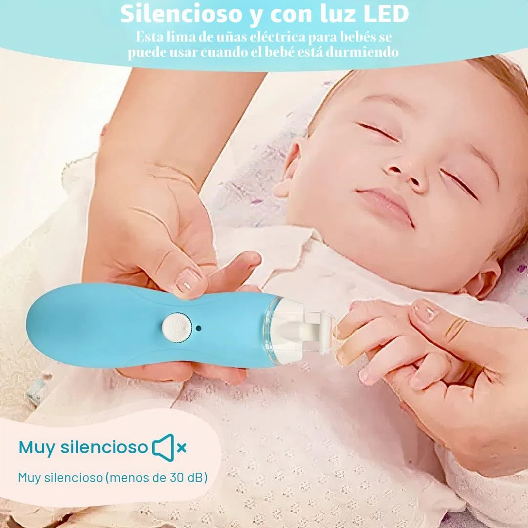 Vicloon Eléctrico Lima de Uñas del Bebé,14 en 1 Uñas Bebé Recién Nacido,Cortadora de Uñas Eléctrica para Bebés con Luz LED 9 Cabezales de Molienda Segura Recargable para Bebés, Niños Pequeños, Mujeres