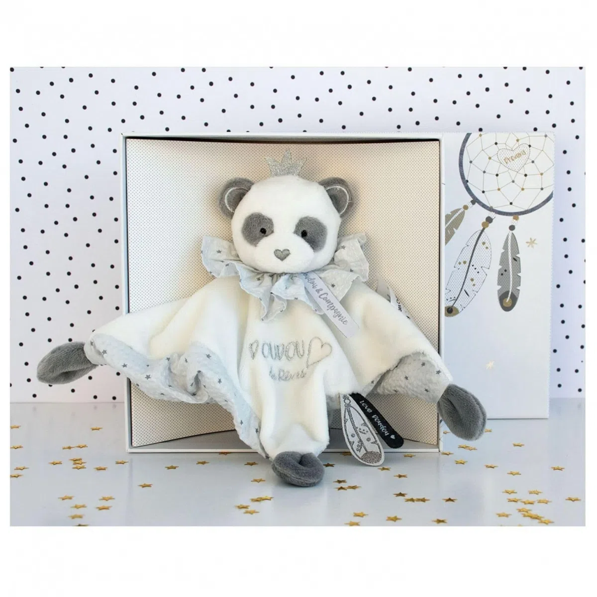Doudou et Compagnie DC3536 Attrap - Edredón nórdico, color gris