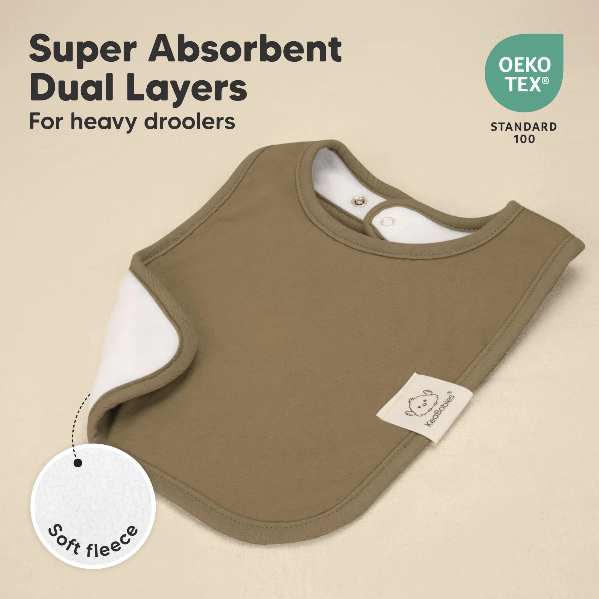 Paquete de 8 Baberos Orgánicos Para Bebé Niño, Niña - Baberos Baba para Bebé Niño, Baberos Bebé para Niñas, Niños, Niño Pequeño, Baberos Infantiles, Baberos de Algodón