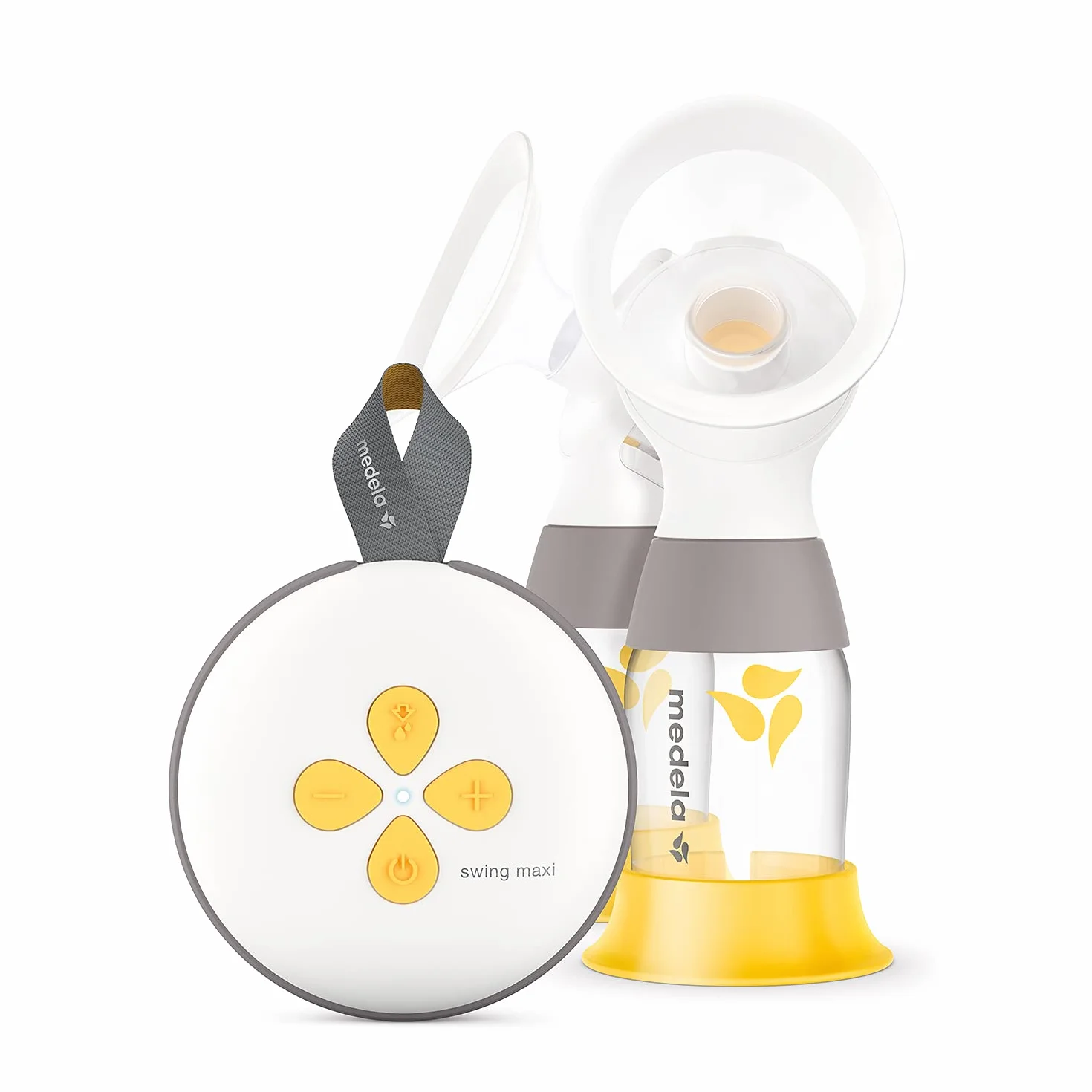 Medela - Extractor de leche eléctrico doble Swing Maxi, más leche en menos tiempo, recargable por USB, con protecciones PersonalFit Flex y tecnología Medela 2-Phase Expression