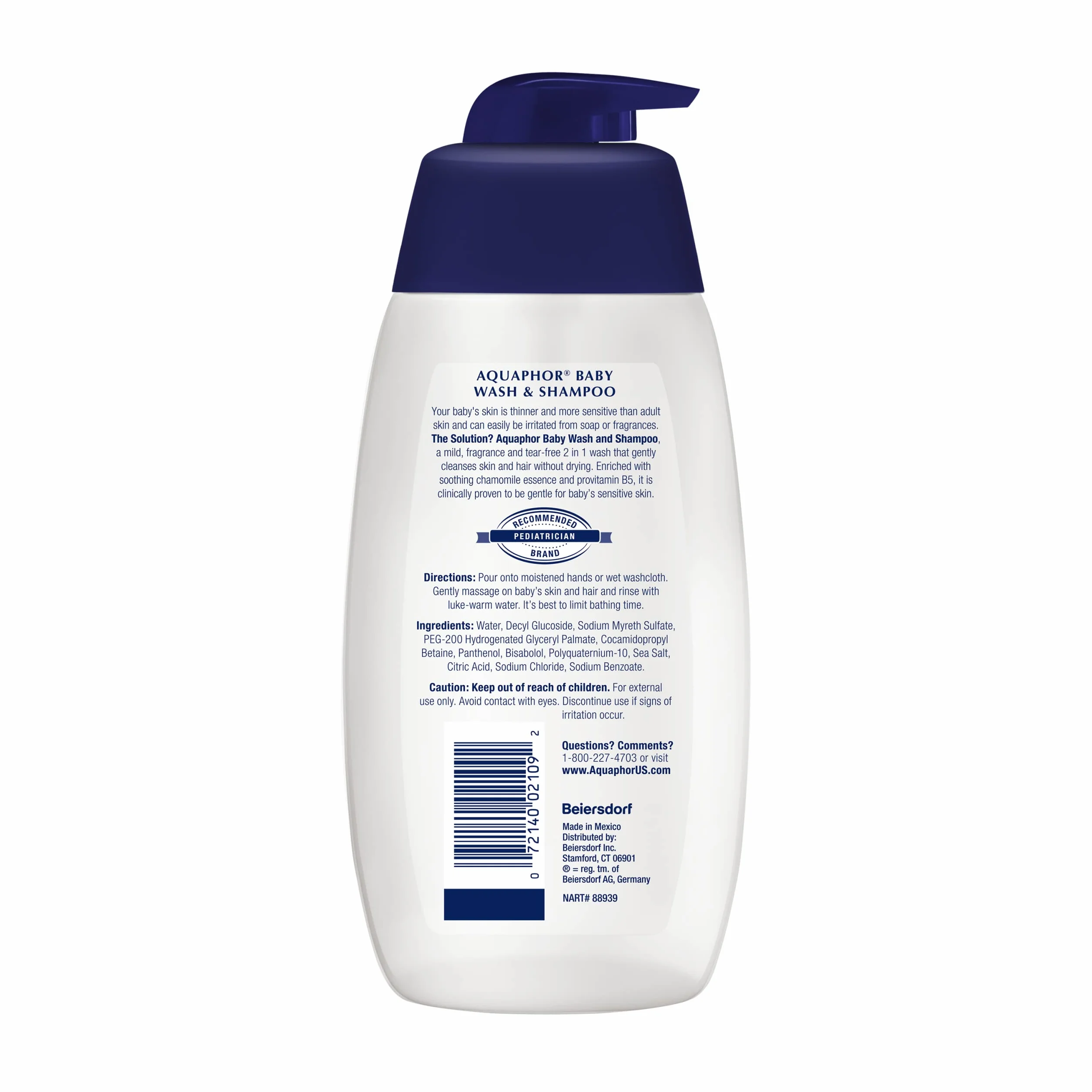 Aquaphor Baby Wash & Shampoo 16.9 Fluid Ounce