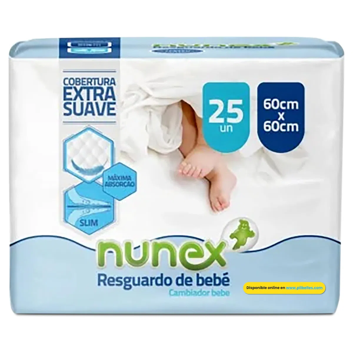 Empapadores Desechables para bebés 60x60 cm | 50 Unidades, 2 Paquetes | Cambiador Bebé Desechable Súper Absorbente, Portátil y Compacto