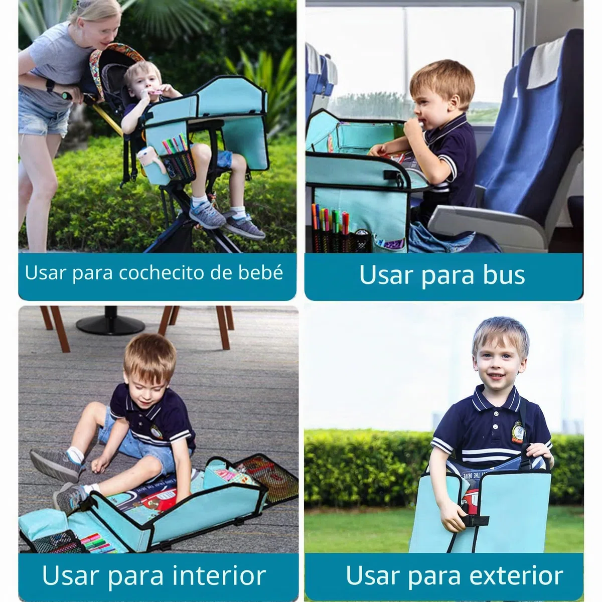 Bandeja de asiento de coche para niños de viaje, bandeja de viaje para, bandejas de esenciales de viaje por carretera, mesa de asiento de coche para niños, actividades de