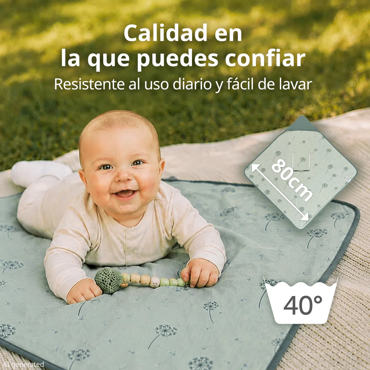 Zamboo Manta Envolvente Bebe para Entretiempo, Arrullo Bebe Recien Nacido para Portabebés, Toquilla de Algodón 100%, Certificado Oeko-Tex 100, 80x80 cm, Menta
