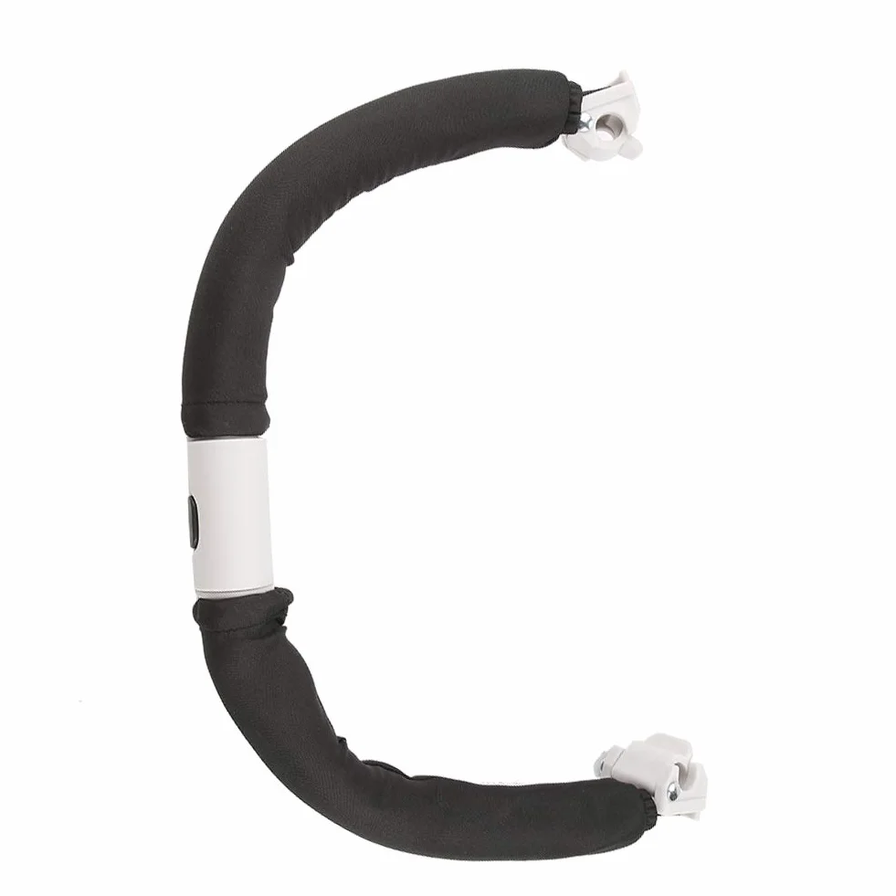Manillar Ajustable para Cochecito de Bebé, Barra de Armrest y Parachoque Negra