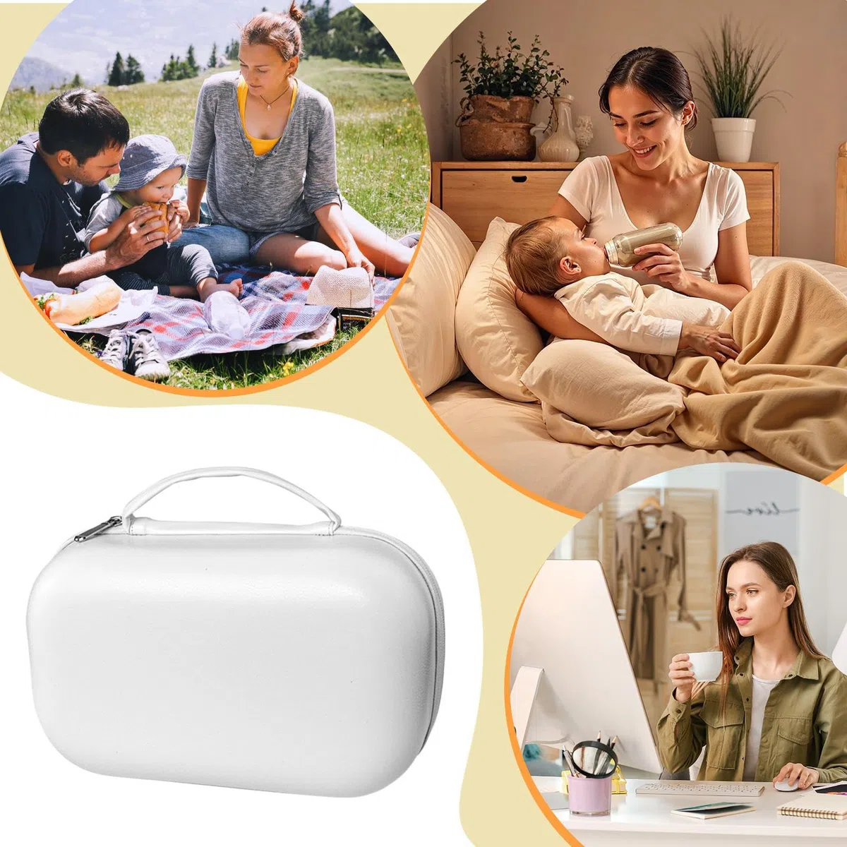 Bolsa para sacaleches – Bolsas aisladas portátiles para biberones | Funda ajustable para bombas de pecho portátiles y piezas adicionales, bolsa de extracción de leche portátil, para enfermería
