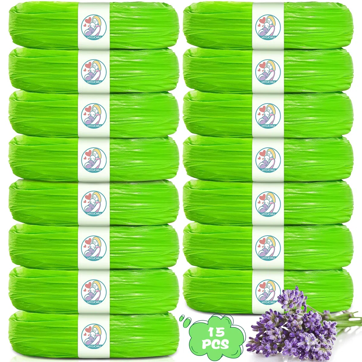 15 envases de recarga de pañales, antiolores, engrosados, compatibles con Tommee Tippee, Twist & Click, LitterLocker Foppapedretti Angelcare